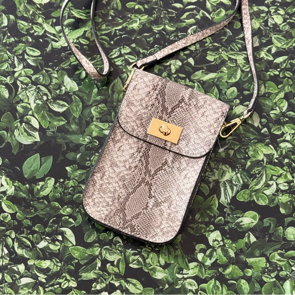 Crossbody Phone Bag Snakeskin Pattern Mini